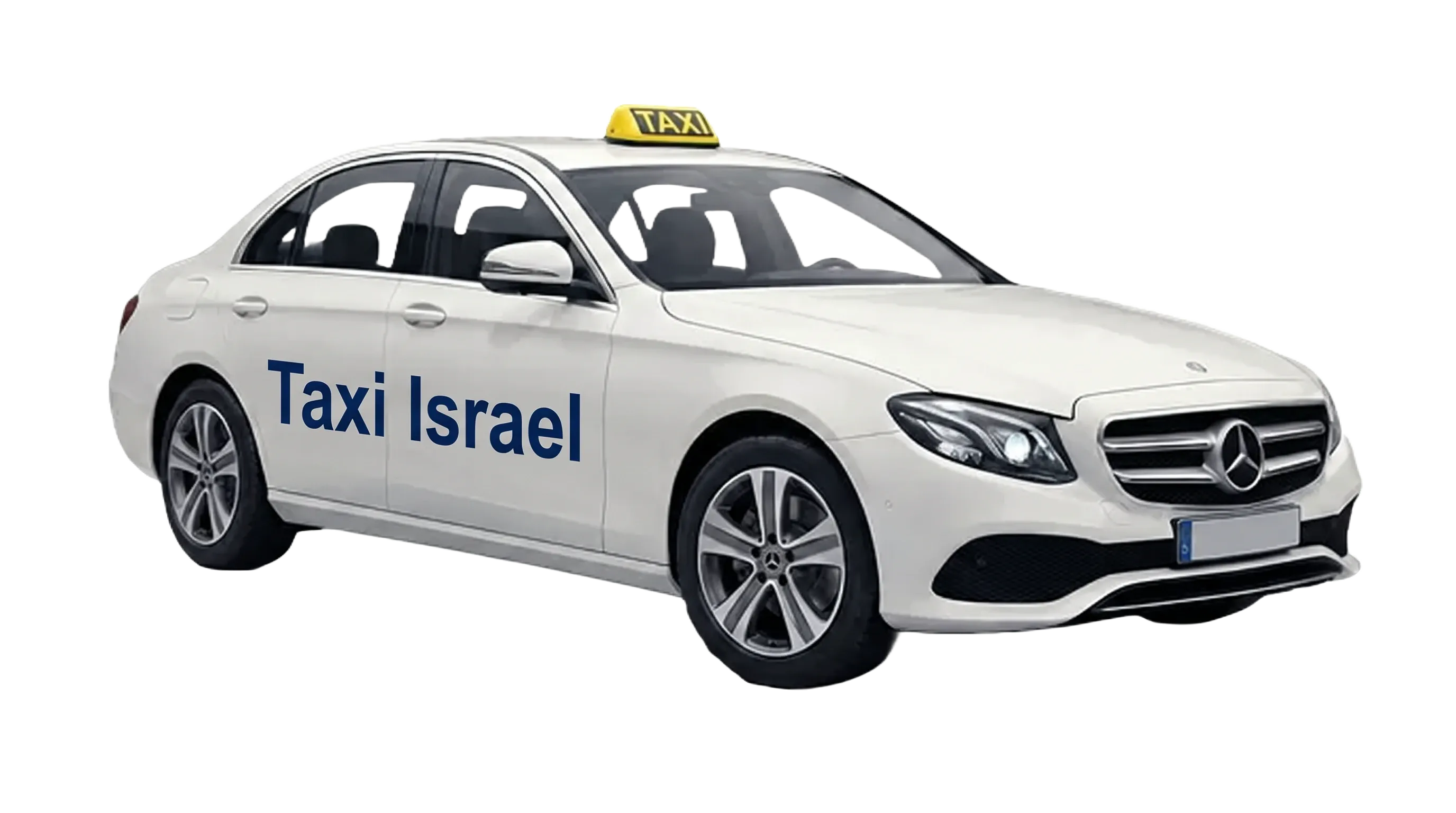 מונית מרצדס לבנה של מוניות ישראל
